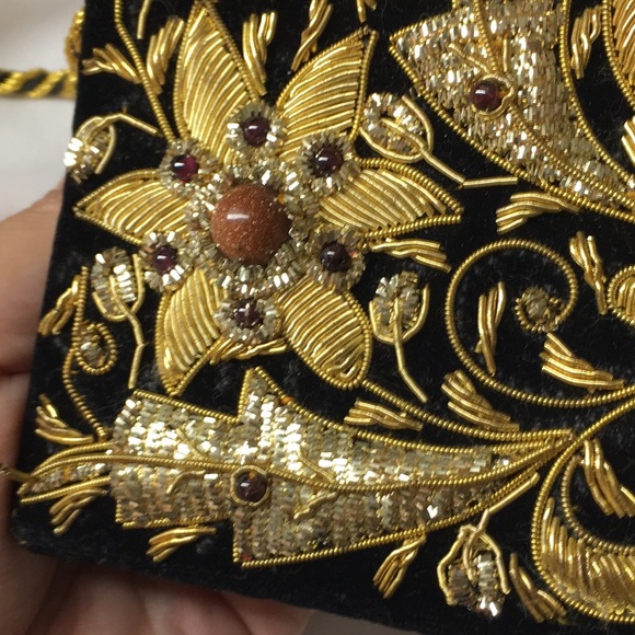 🖤Vtg Handmade bag with gemstones - Picture 12 of 17